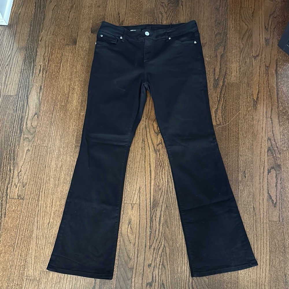 NWOT Kut From The Kloth Deep Black Nicole Bootcut Flare Jeans 16 - Picture 3 of 14